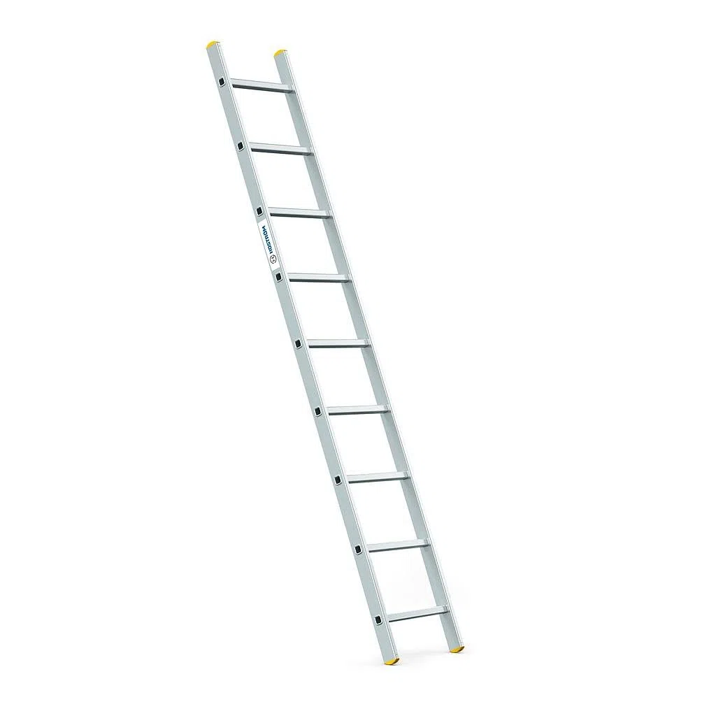 HOSTRÖM Echelle Simple StablePro 9 marches en Aluminium, légère et Durable, Hauteur de Travail maximale 3,47m, Garantie 5 Ans, Charge maximale 150kg